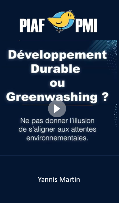 Développement Durable ou Greenwashing - PIAF 2025