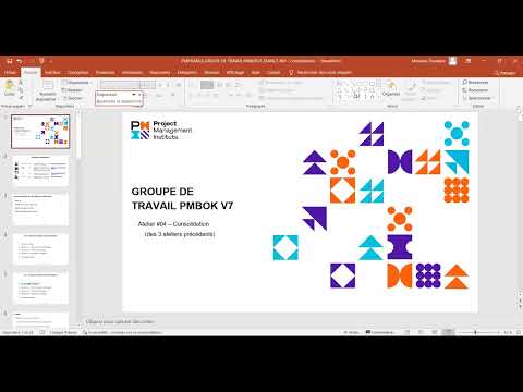 Grp Travail PMBOKV7 - Session #04 : Consolidation